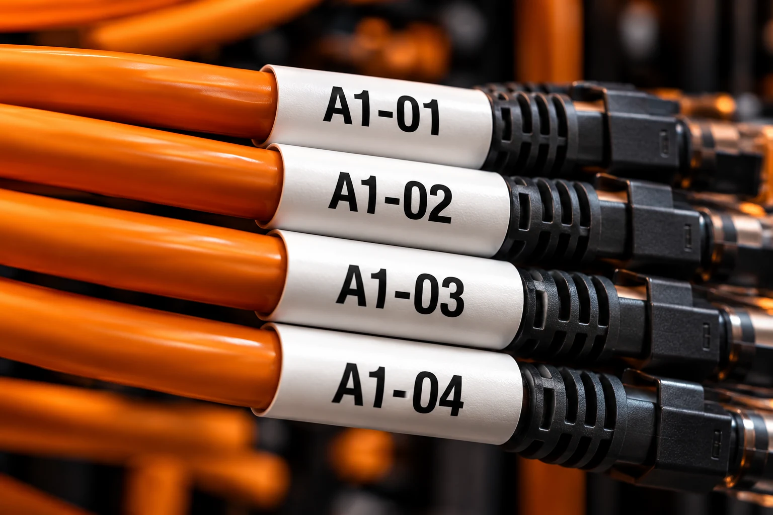 Every cable labeled